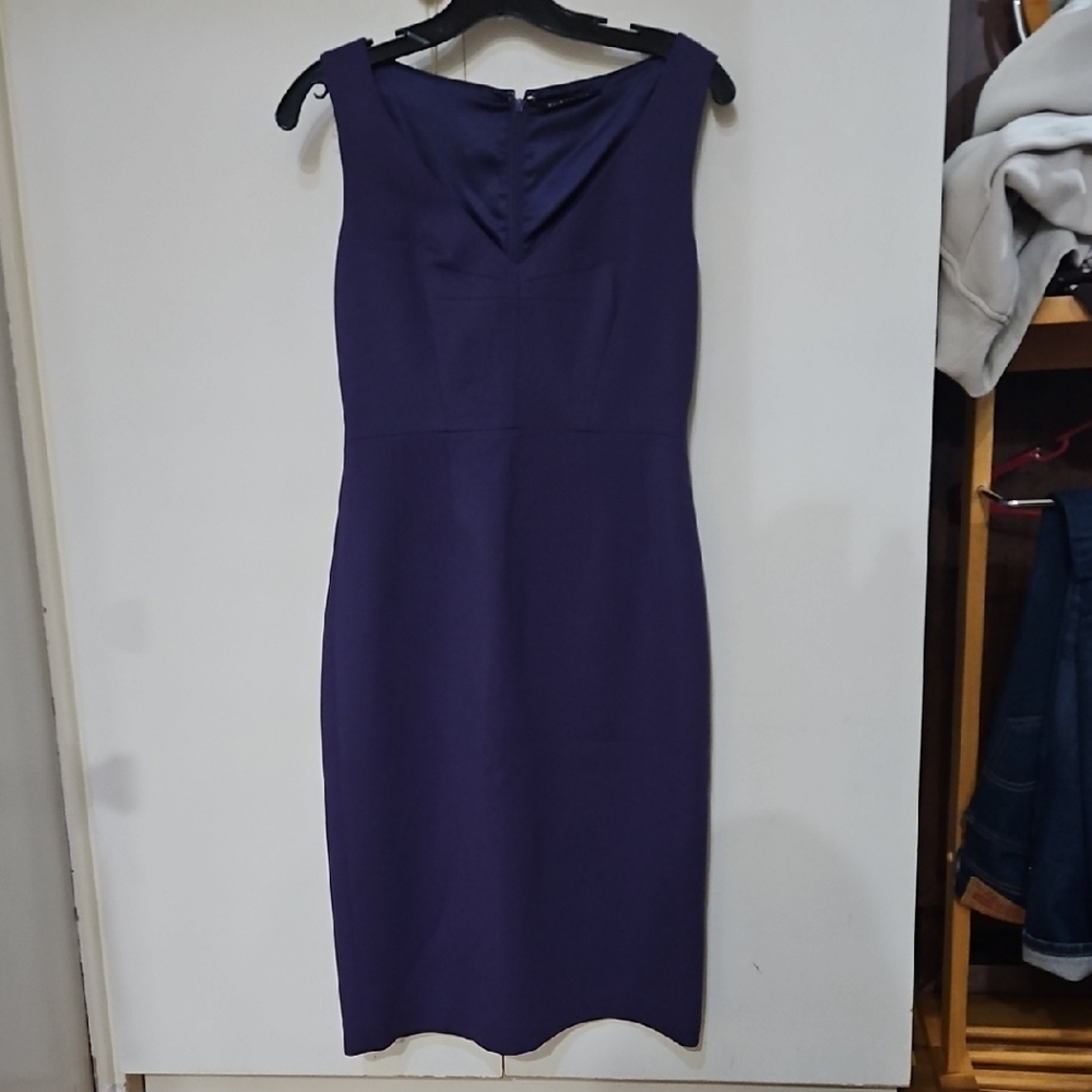 Elie Tahari Deep Purple Midi Dress